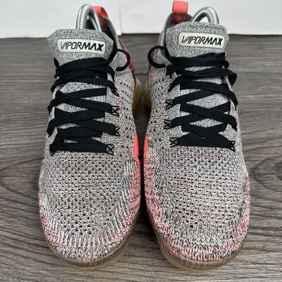 Nike Air VaporMax Flyknit 2 Sneakers Gray/Ultramarine/Hot Pink 942843-104 Sz 8.5 - Picture 3 of 11
